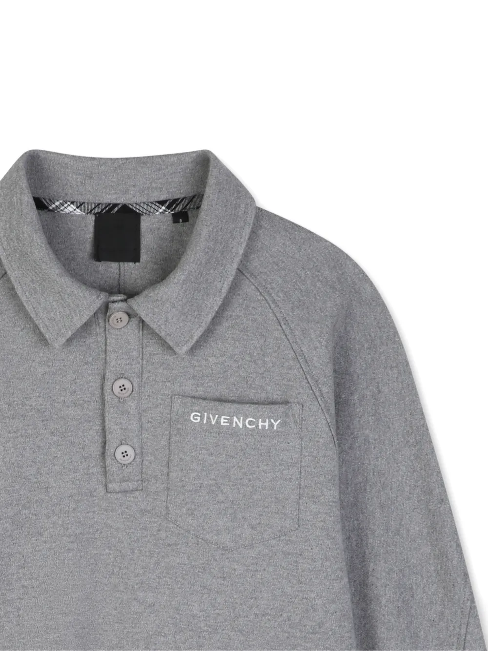 Givenchy Kids Poloshirt met zak en geborduurd logo Grijs