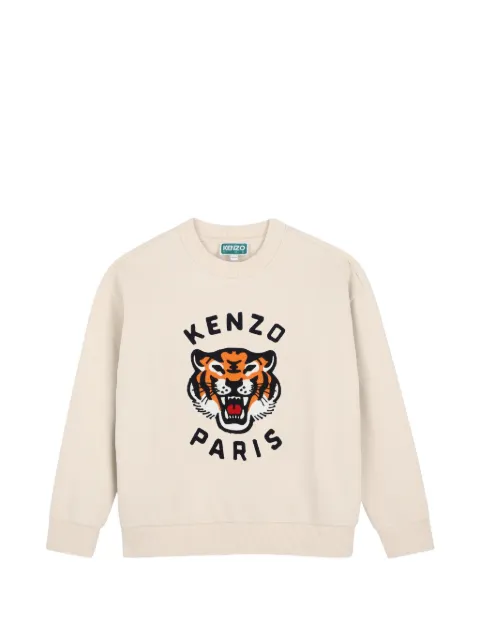 Kenzo Kids Tiger-print crew-neck sweater