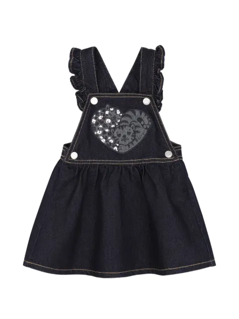Kenzo Kids ruffled heart-patch dress