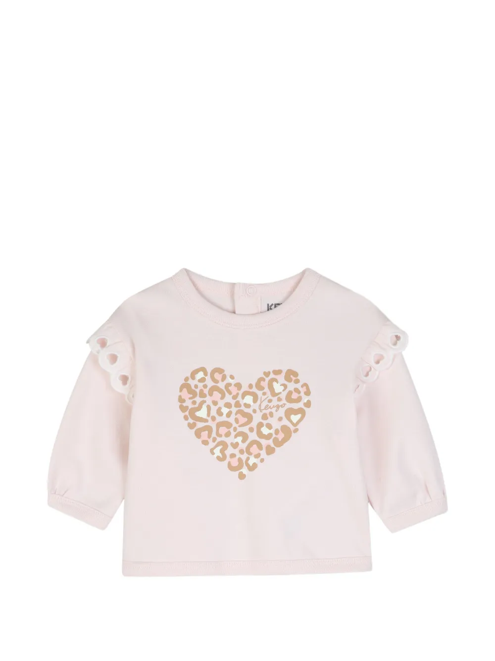 Kenzo Kids Set met luipaard-print en ruches Roze