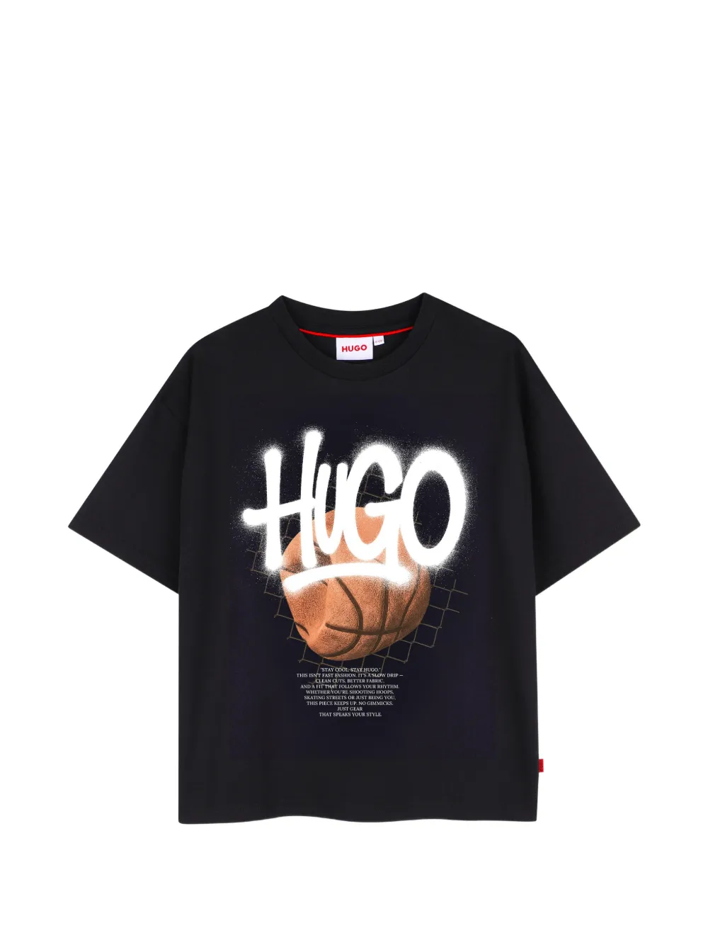 HUGO KIDS T-shirt a maniche corte con stampa grafica - Nero