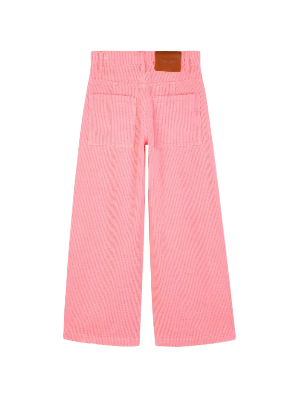 Zadig & Voltaire Kids Ribfluwelen plooibroek Roze