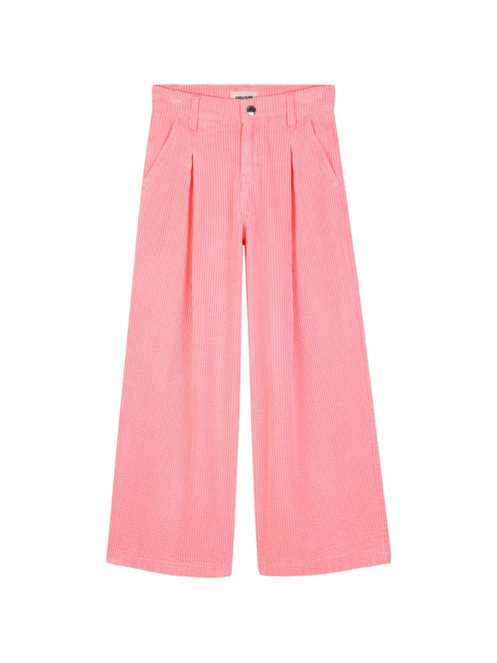 Zadig & Voltaire Kids Pantaloni a coste con pieghe - Rosa