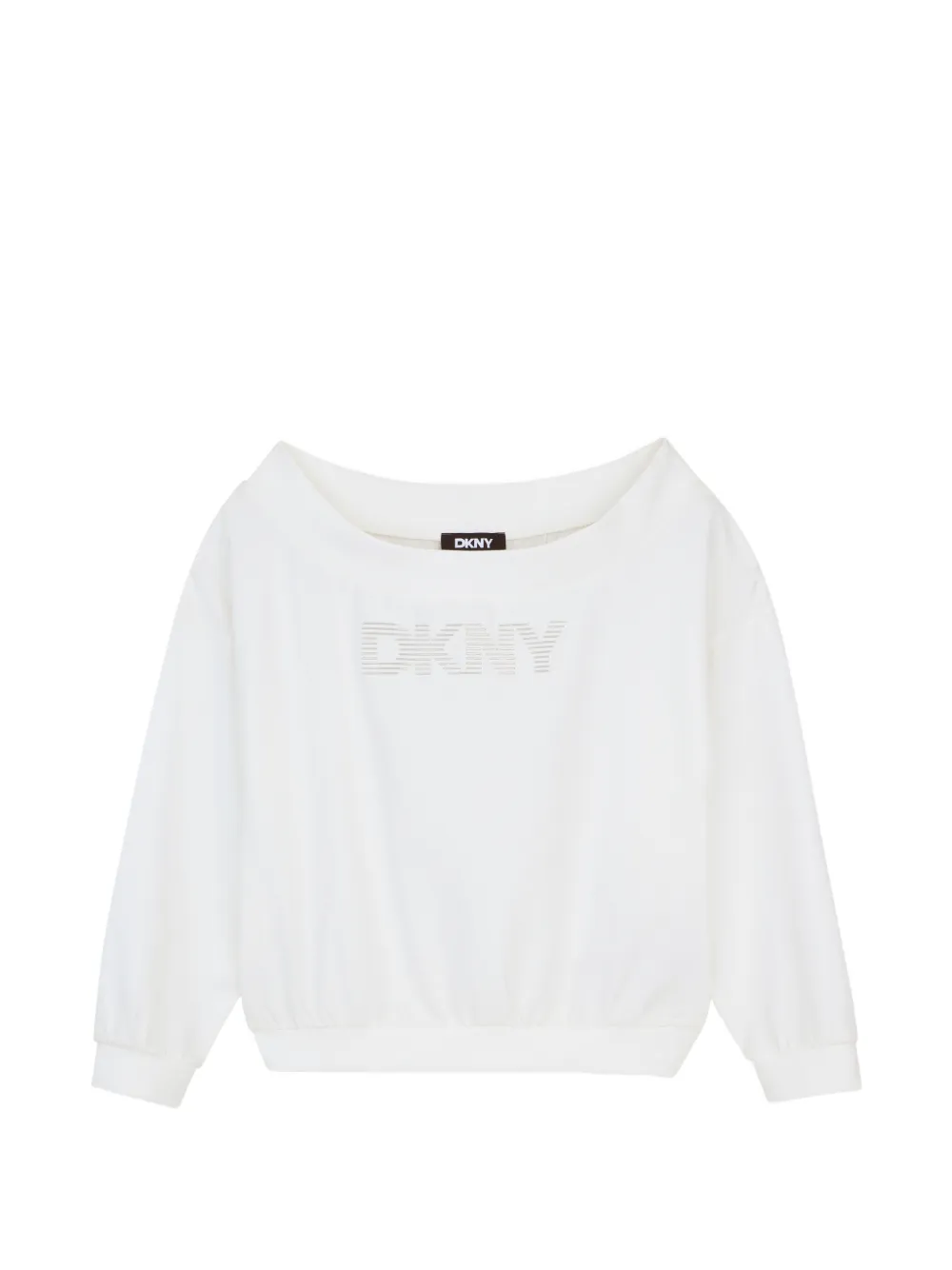 Dkny Kids Tweedelig set met lange mouwen en logo-print Wit