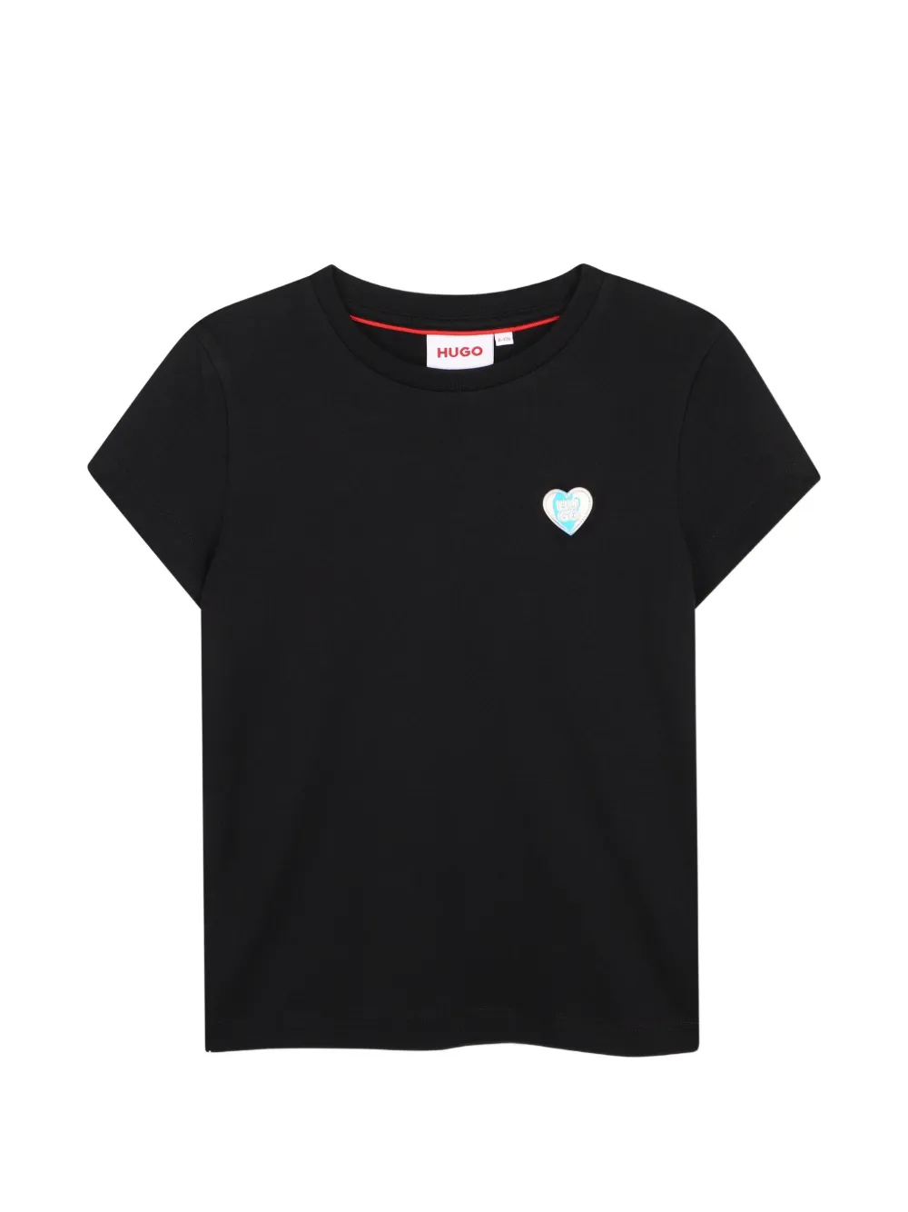 HUGO KIDS T-shirt con applicazione a cuore - Nero