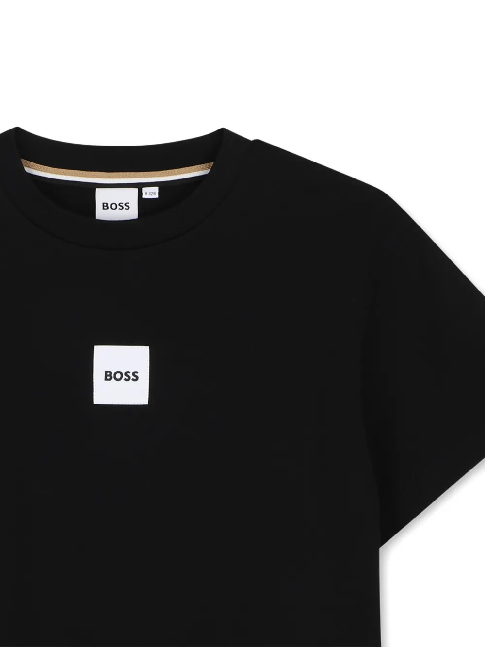 BOSS Kidswear T-shirt met logopatch Zwart