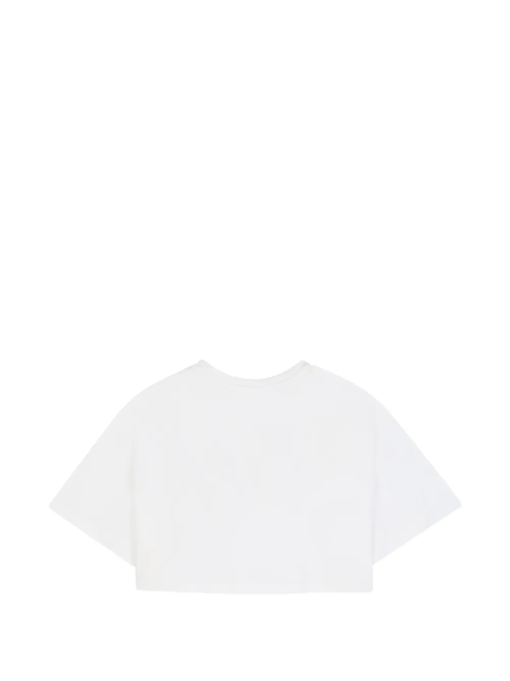 Chloé Kids Cropped T-shirt met logoprint Wit