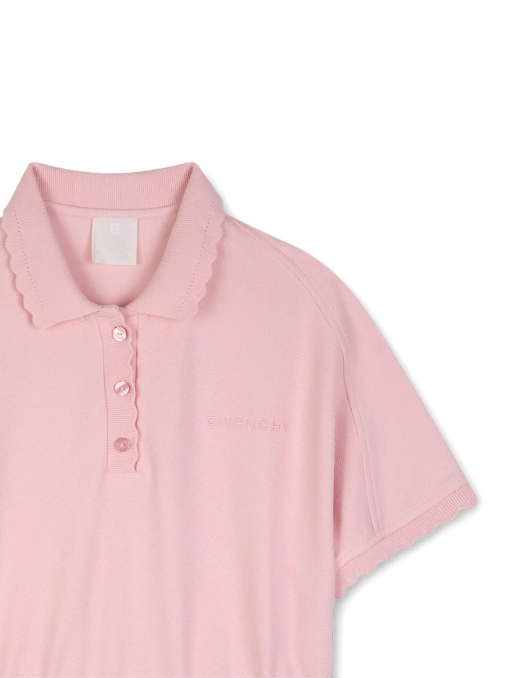 Givenchy Kids Polojurk met gewelfde afwerking en trekkoord Roze