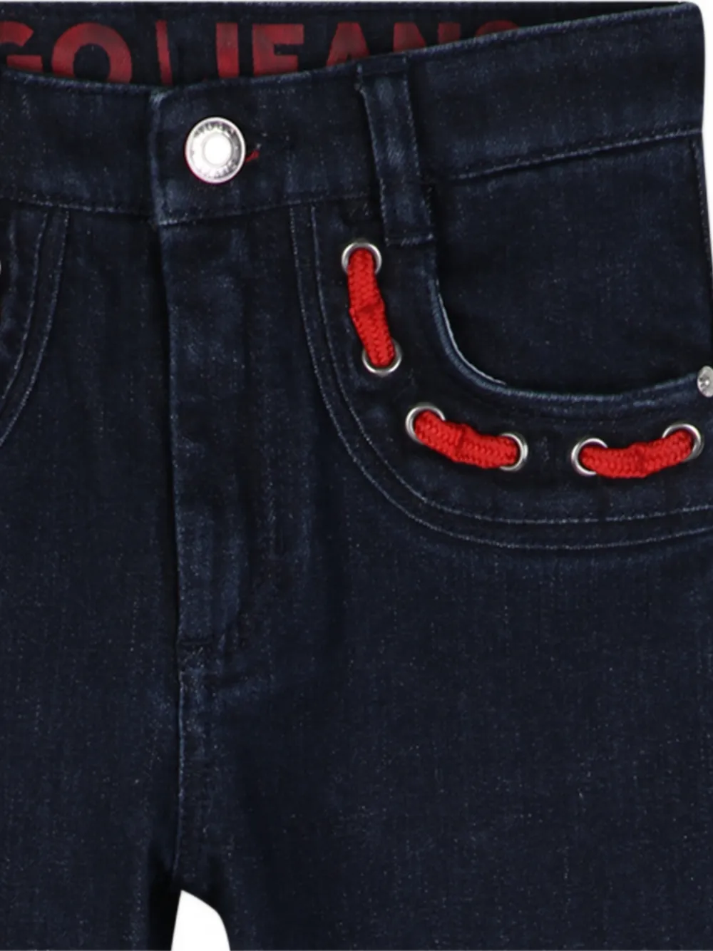 HUGO KIDS Jeans met veters Blauw