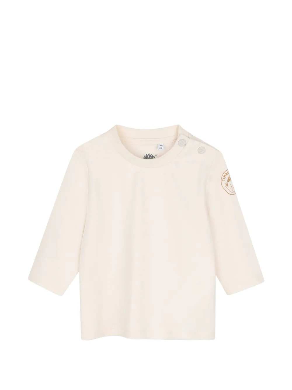 Timberland Kids Denim tuinbroek en T-shirt met logo-patch Blauw