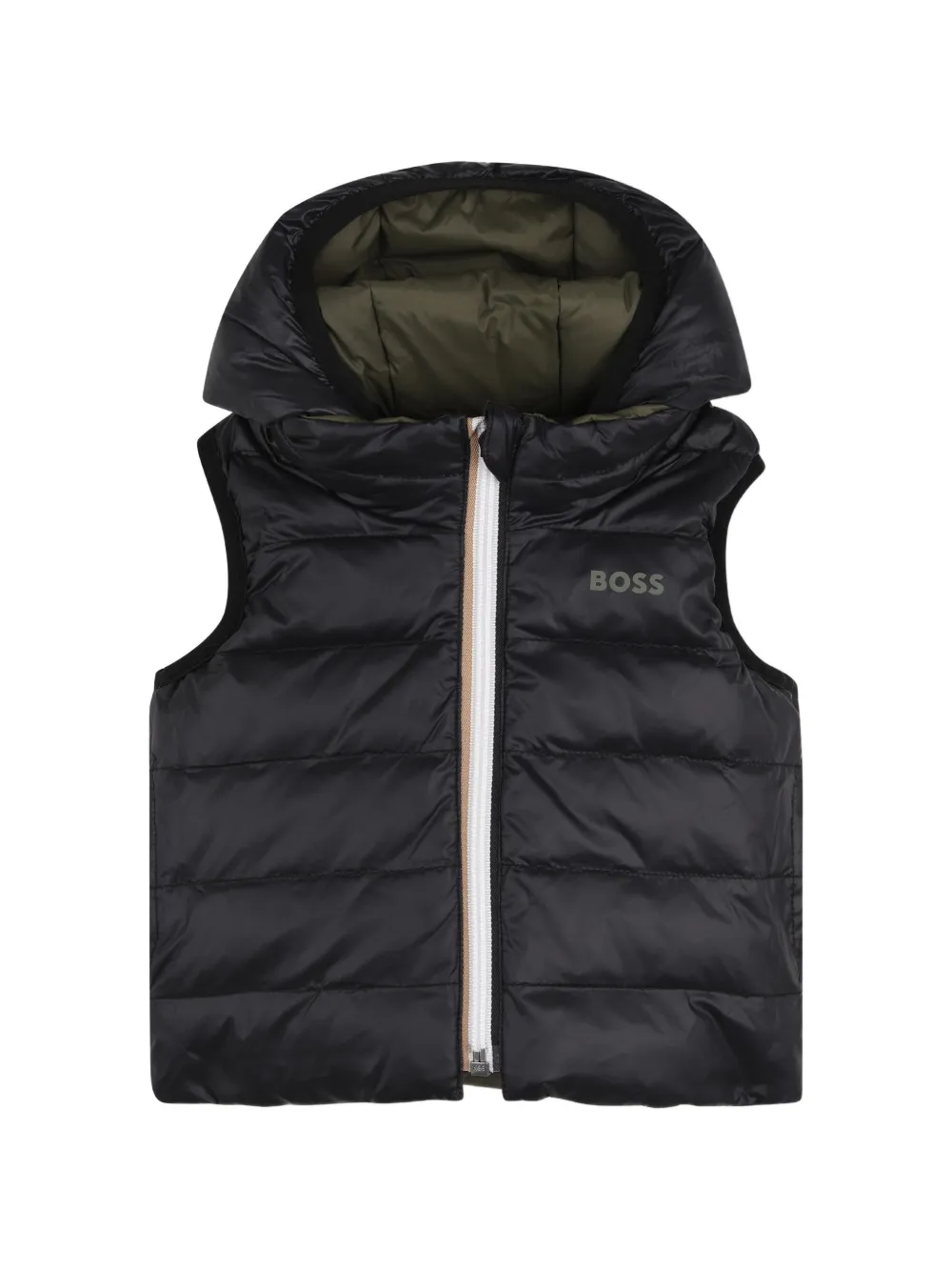 BOSS Kidswear Wendbare Weste mit Futter - Schwarz