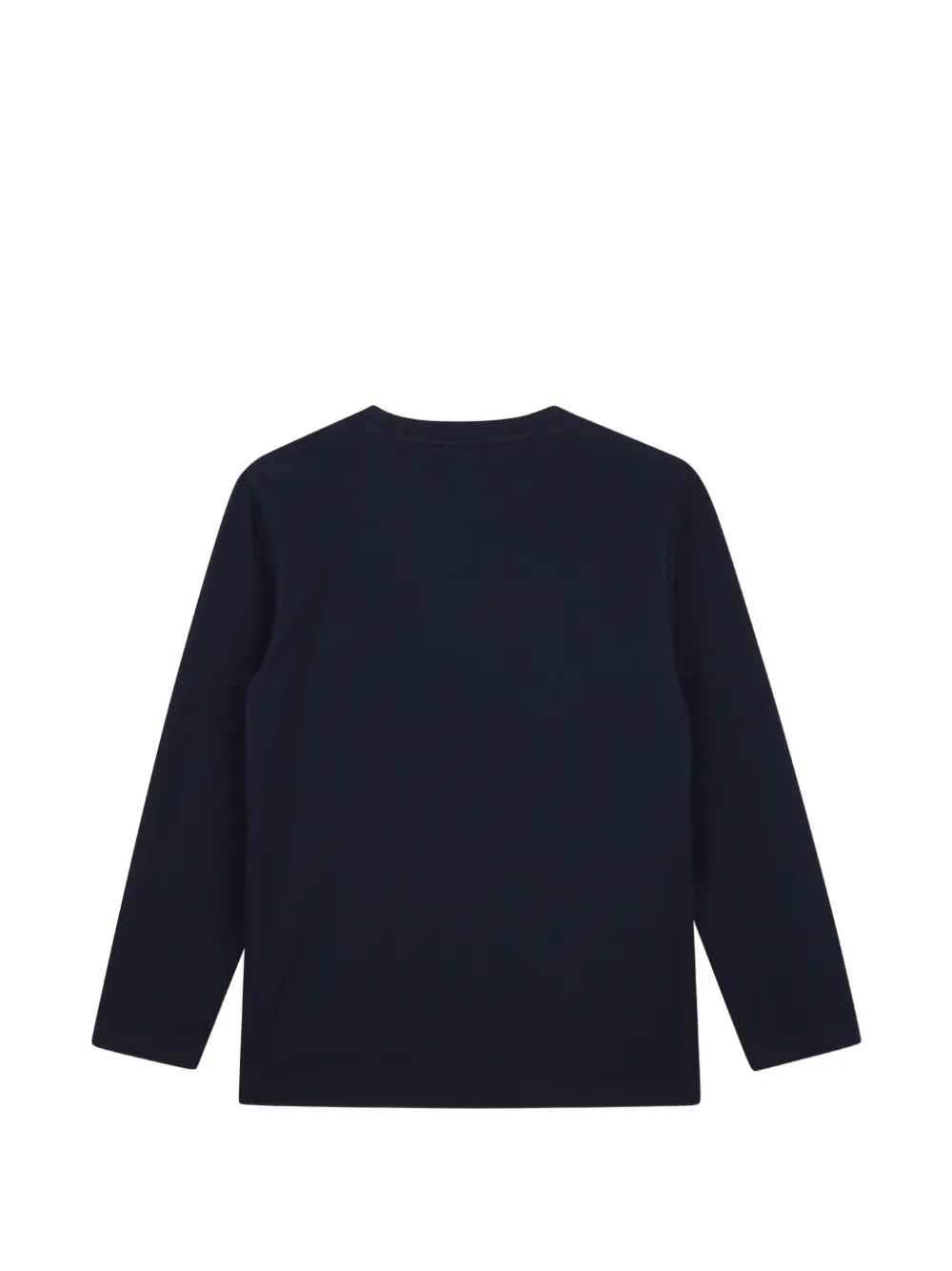 BOSS Kidswear logo-patch long-sleeve T-shirt Blauw
