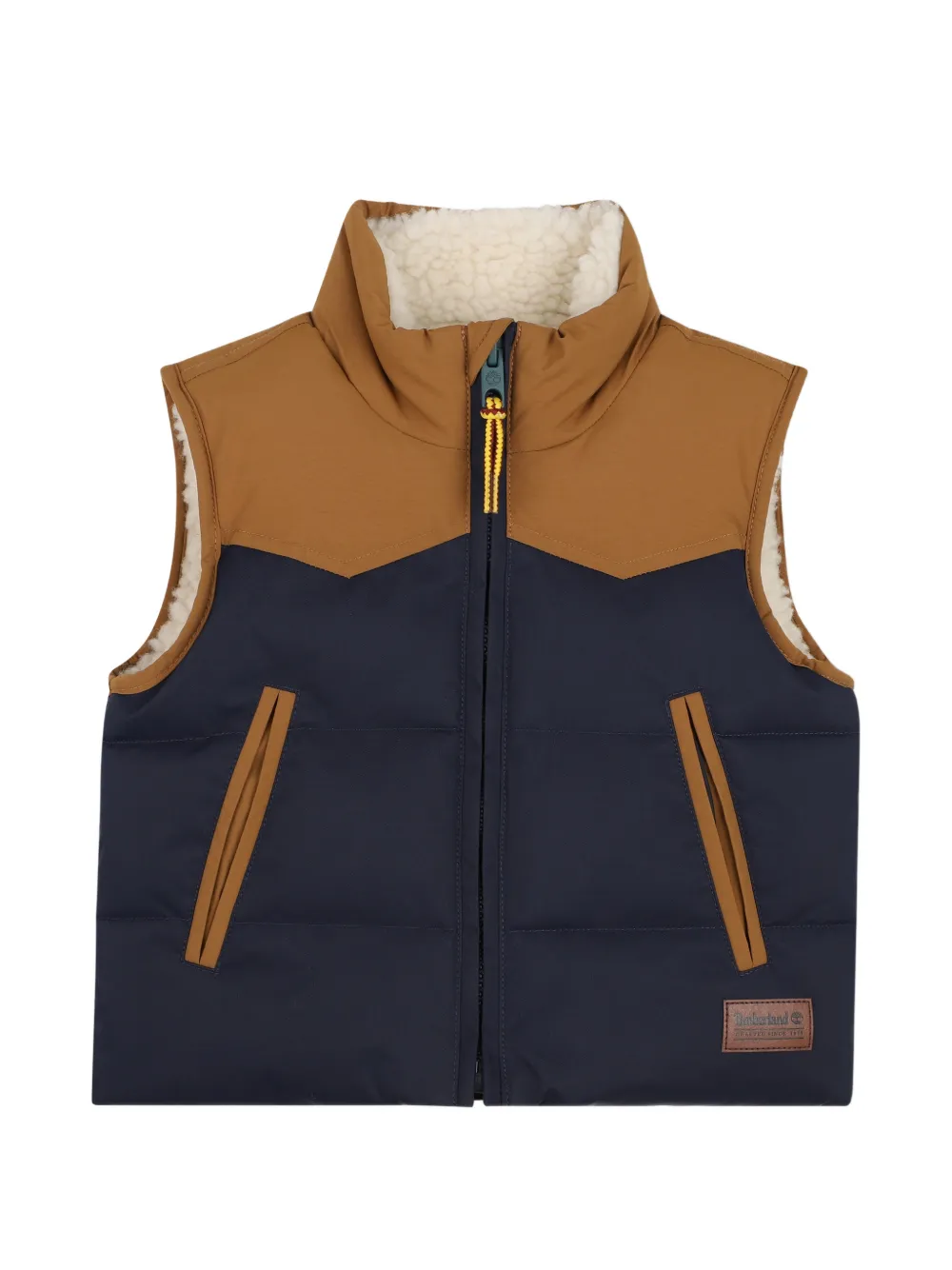 Timberland Kids Gefütterte Jacke in Colour-Block-Optik - Blau