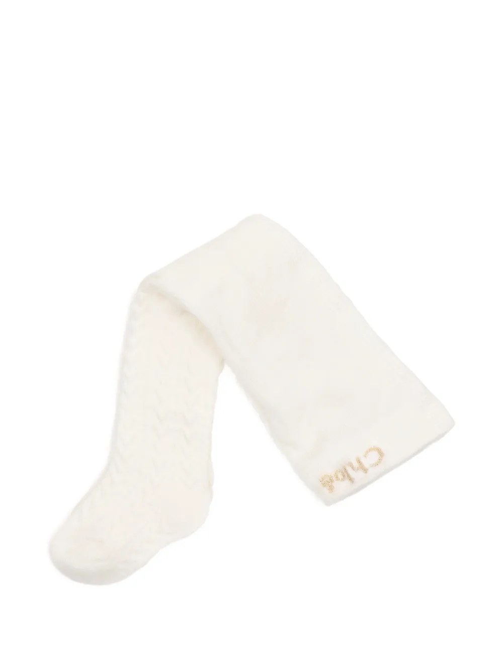 Chloé Kids Collant con logo - Toni neutri