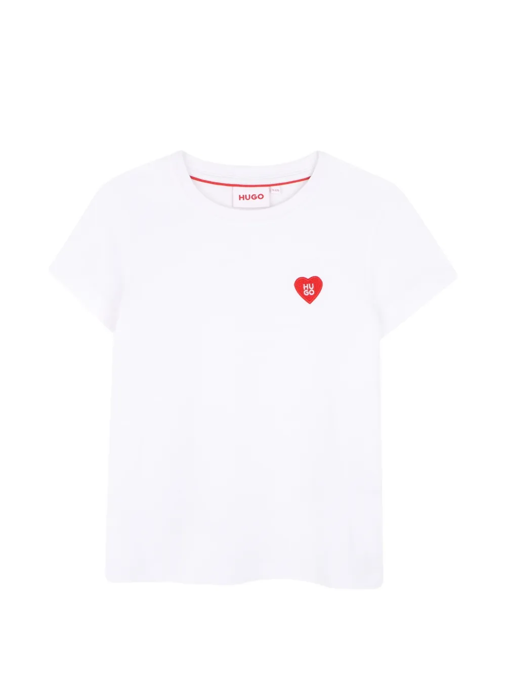 HUGO KIDS T-shirt con applicazione a cuore - Bianco