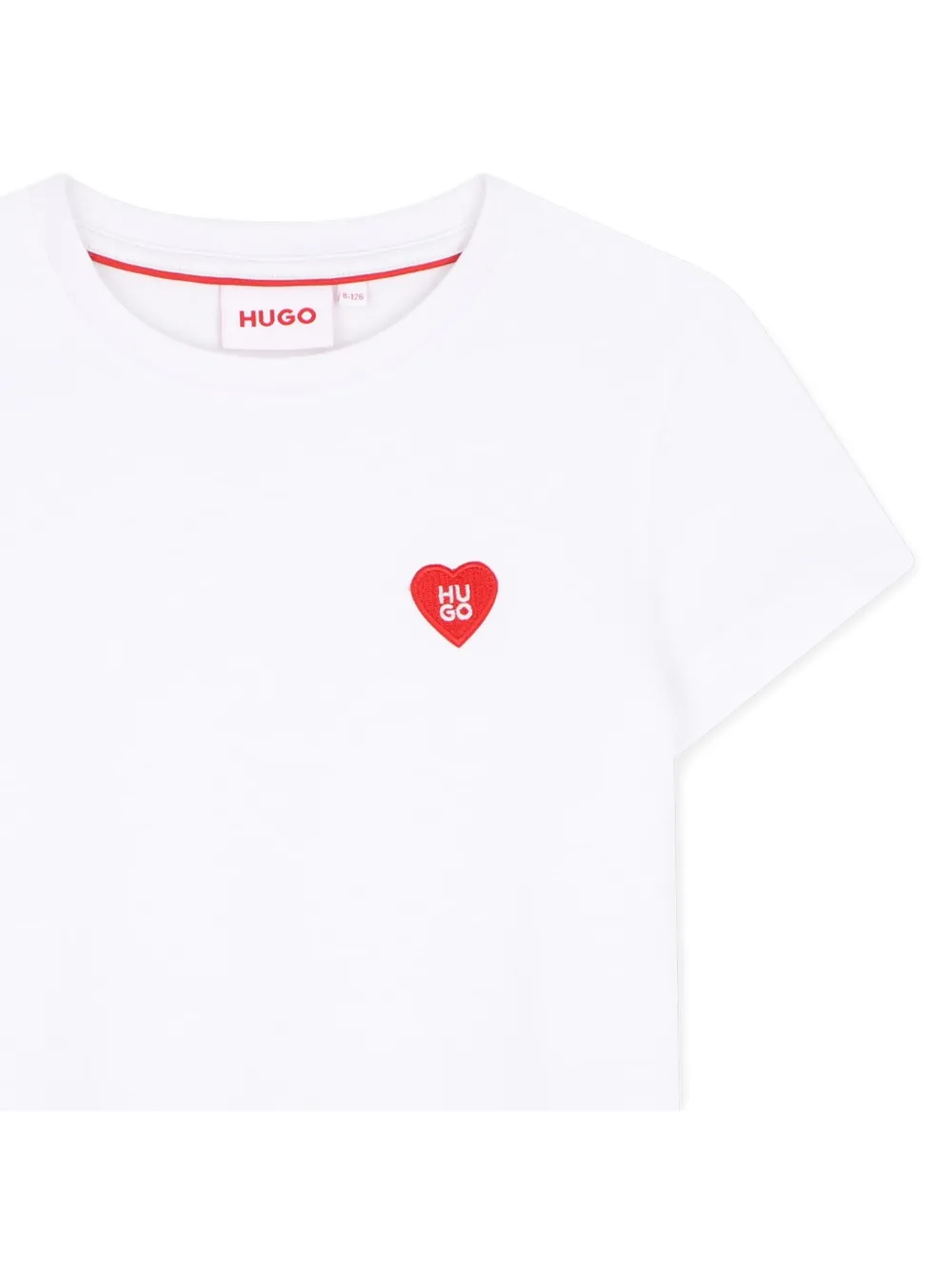 HUGO KIDS T-shirt met patch Wit