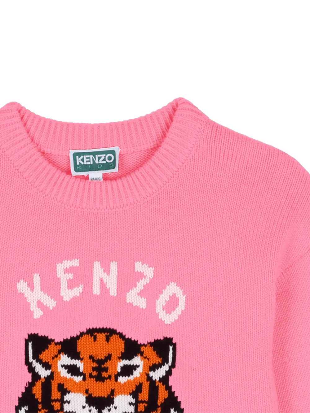 Kenzo Kids Intarsia trui met tijger-patroon Roze