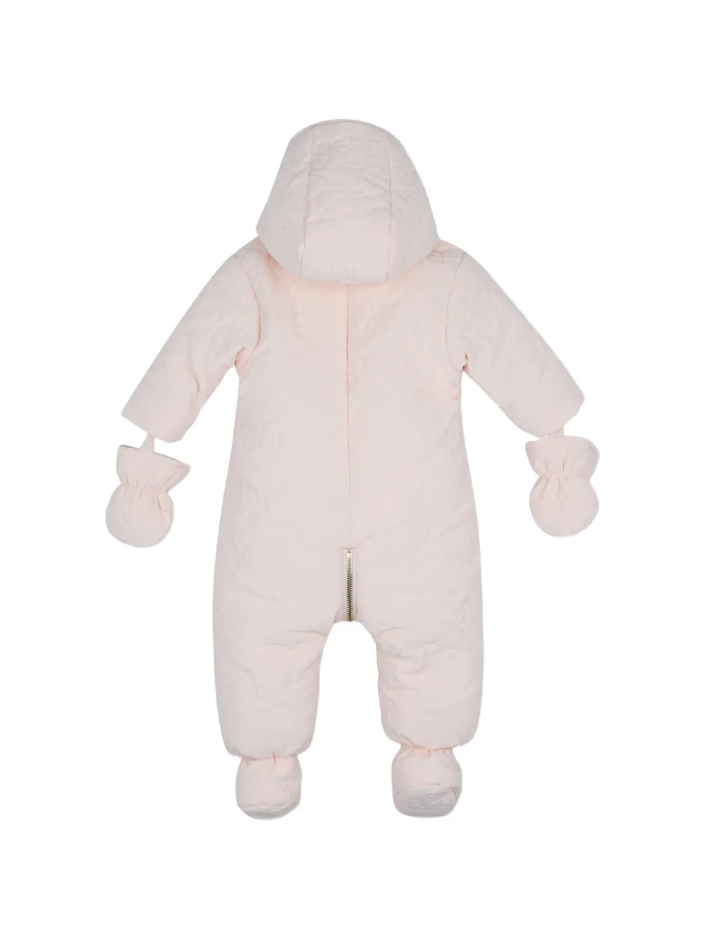 Chloé Kids Sneeuwpak met geborduurde bloemen en capuchon Roze