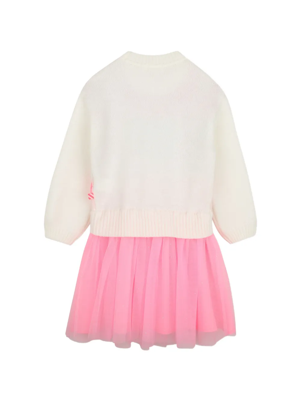 Billieblush Jurk met tulen rok en hart-intarsia Beige