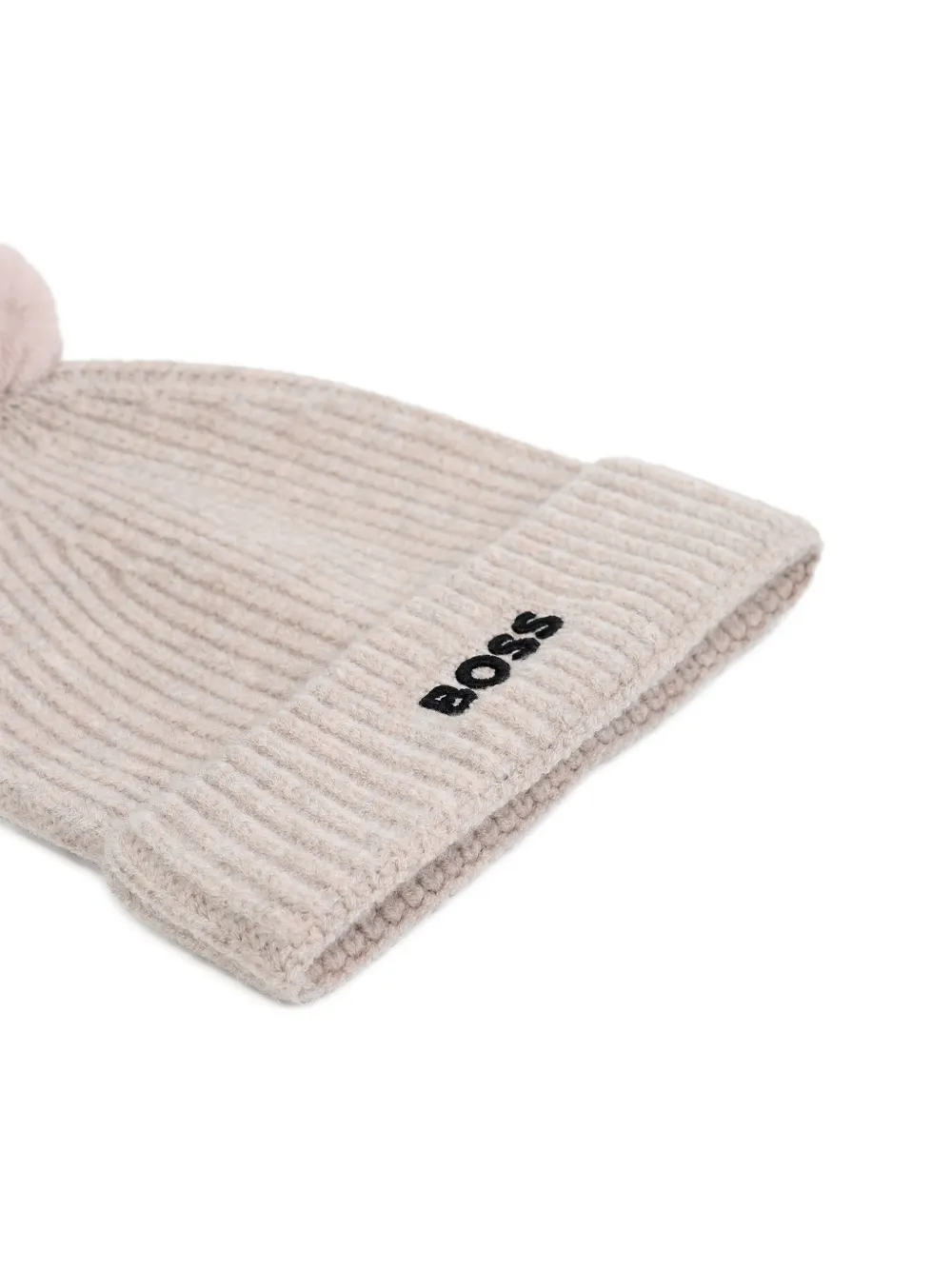 BOSS Kidswear Muts met pompon Beige