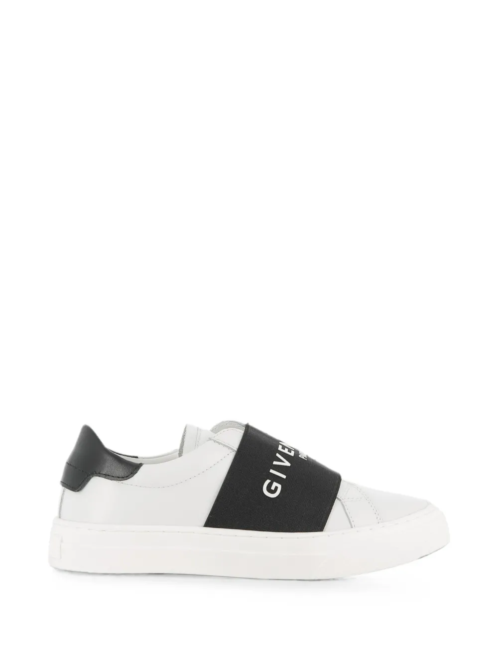 Givenchy Kids Leren sneakers met logoband Wit