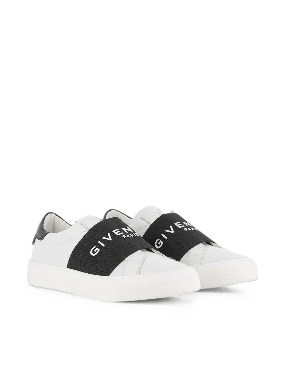 Givenchy Kids Leren sneakers met logoband Wit