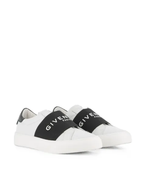 Givenchy Kids logo-strap leather sneakers