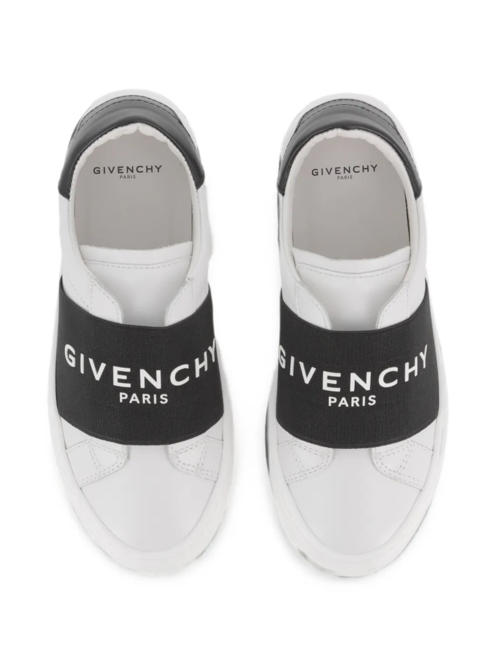 Givenchy Kids Leren sneakers met logoband Wit