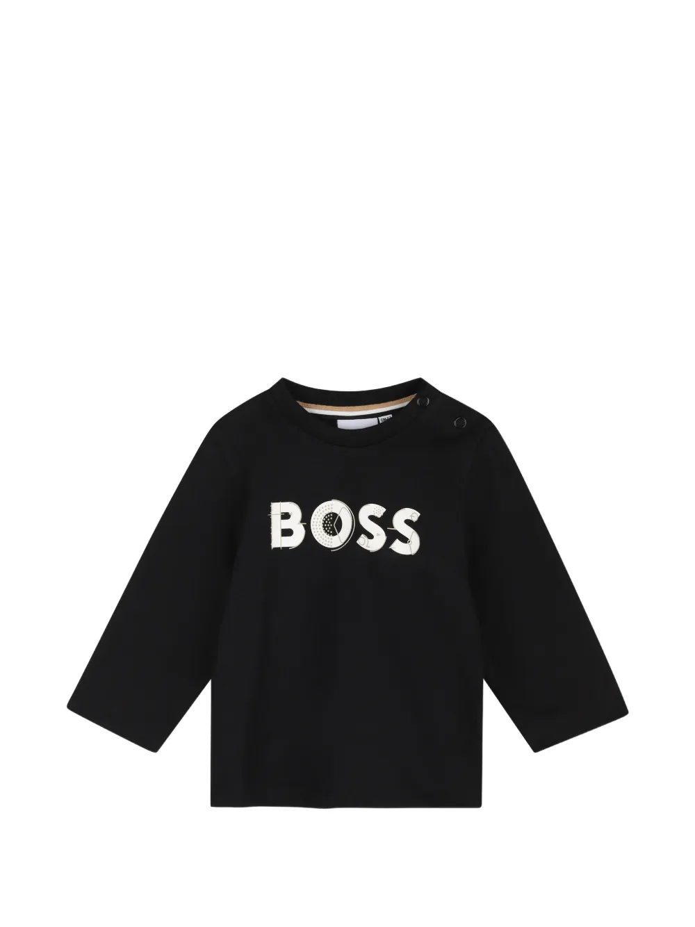 BOSS Kidswear Langarmshirt mit Logo-Print - Schwarz