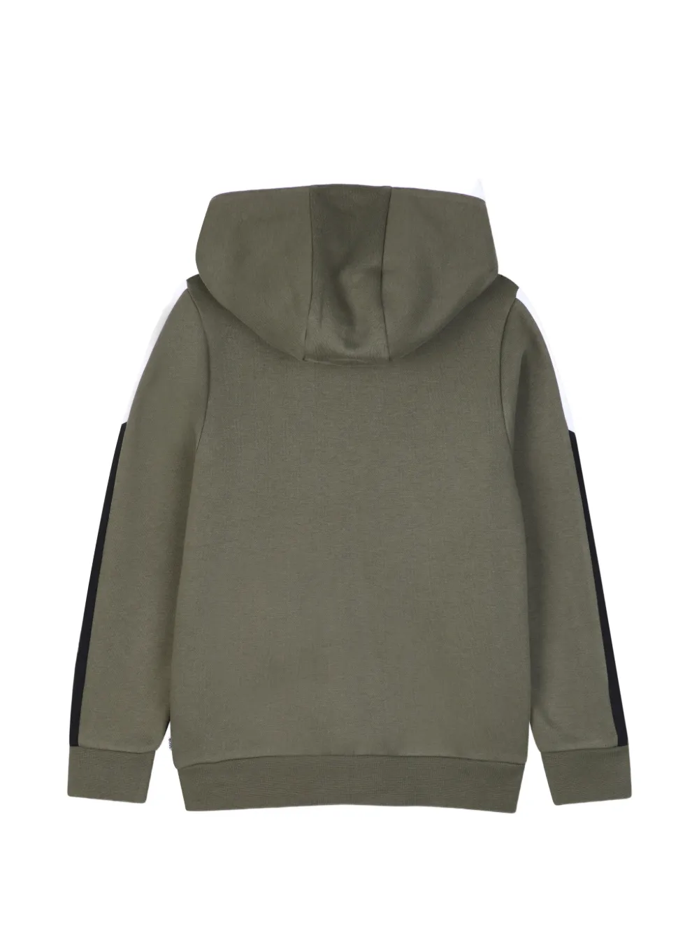 BOSS Kidswear Hoodie met logoprint en rits Groen
