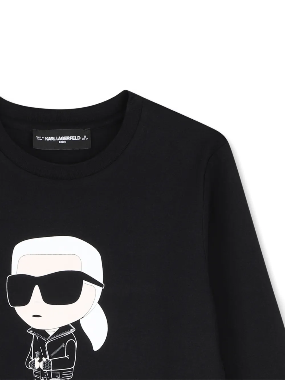 Karl Lagerfeld Kids T-shirt met lange mouwen Zwart