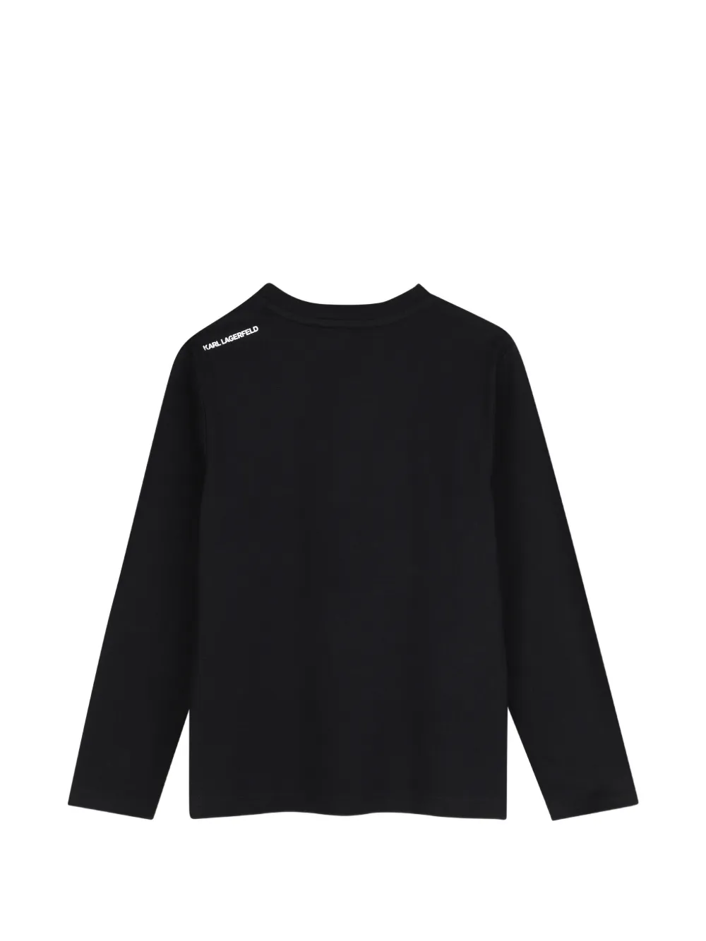 Karl Lagerfeld Kids T-shirt met lange mouwen Zwart