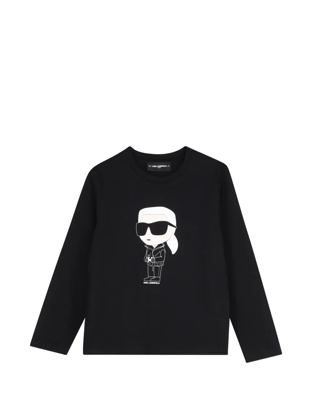 Karl Lagerfeld Kids T-shirt a maniche lunghe con logo - Nero