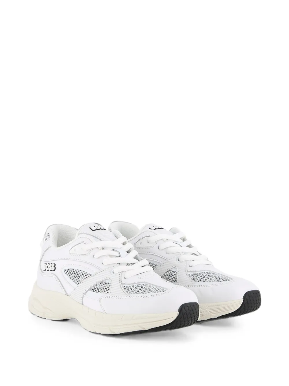 BOSS Kidswear Sneakers mit Mesh-Einsätzen - Weiß