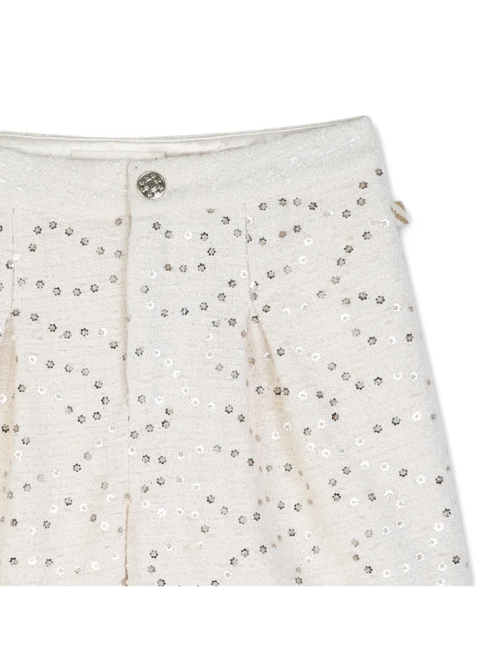 Billieblush Bouclé shorts verfraaid met pailletten Wit