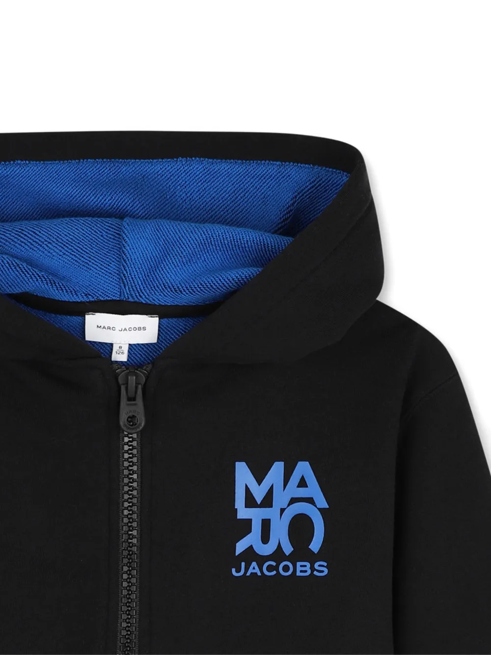Marc Jacobs Kids Hoodie met logoprint en rits Zwart