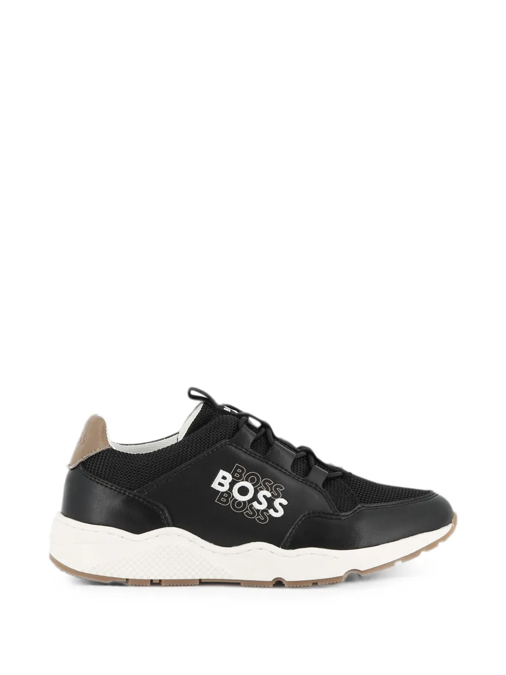 BOSS Kidswear logo-print panelled sneakers Zwart