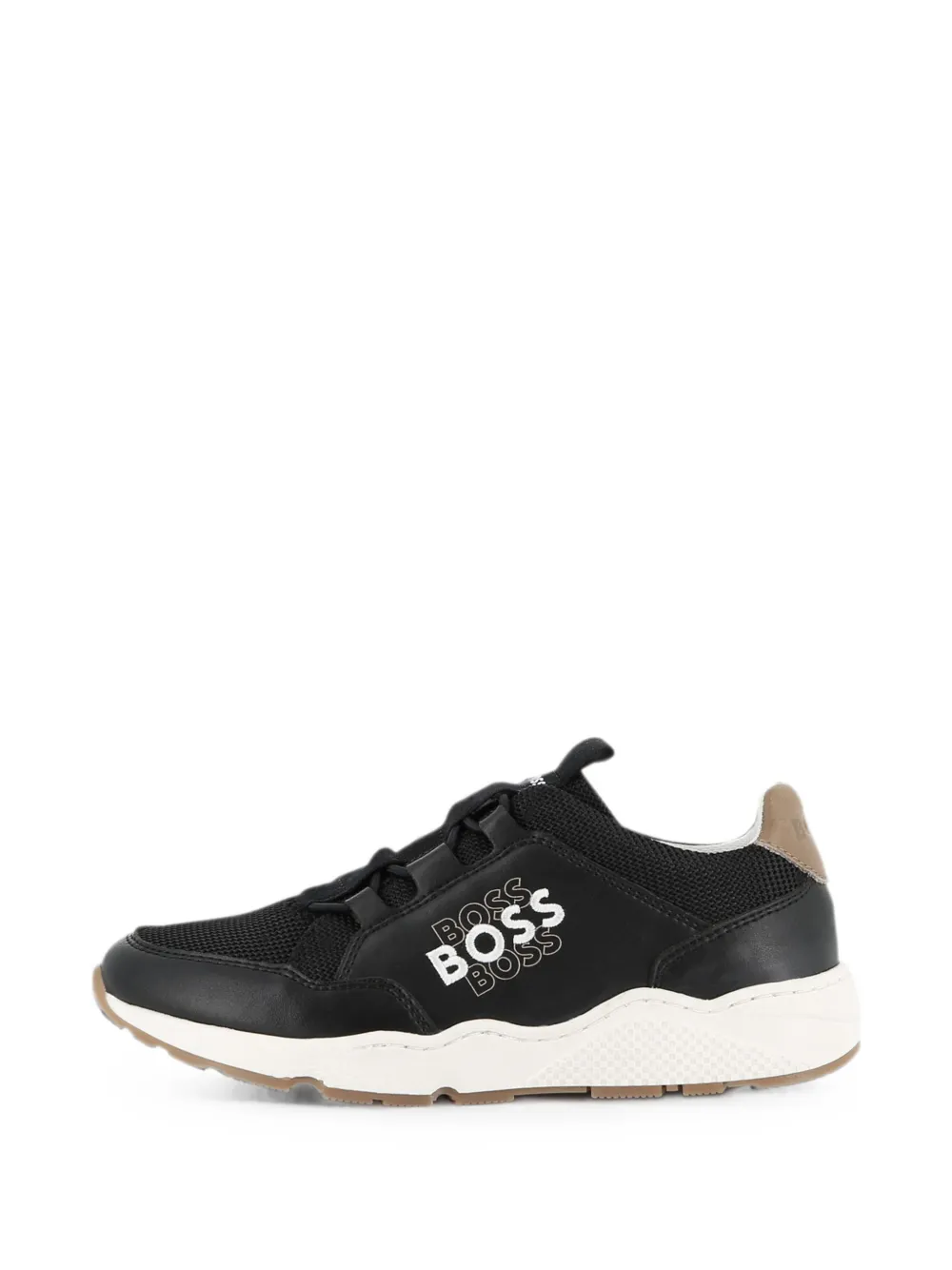 BOSS Kidswear logo-print panelled sneakers Zwart