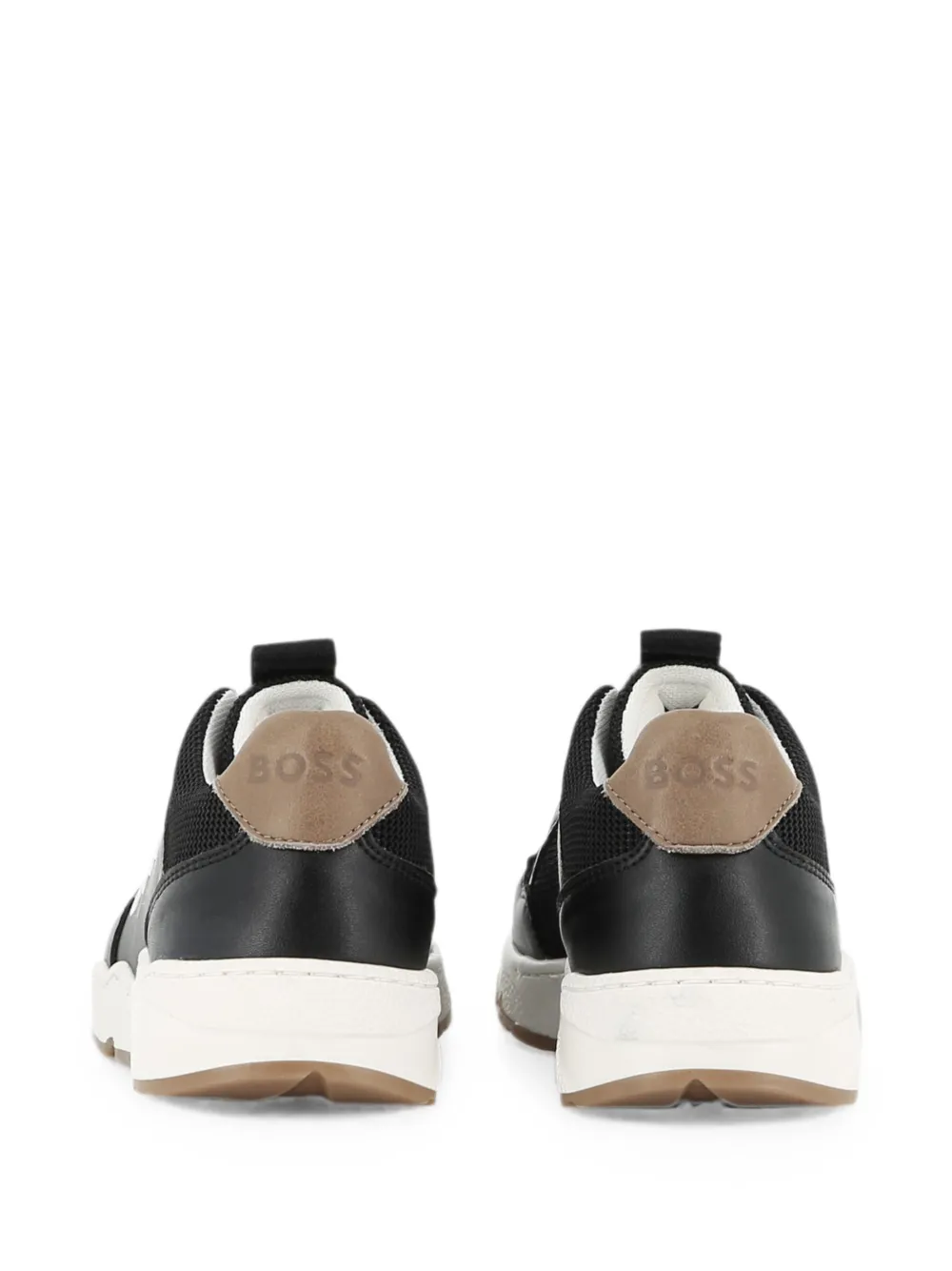 BOSS Kidswear logo-print panelled sneakers Zwart