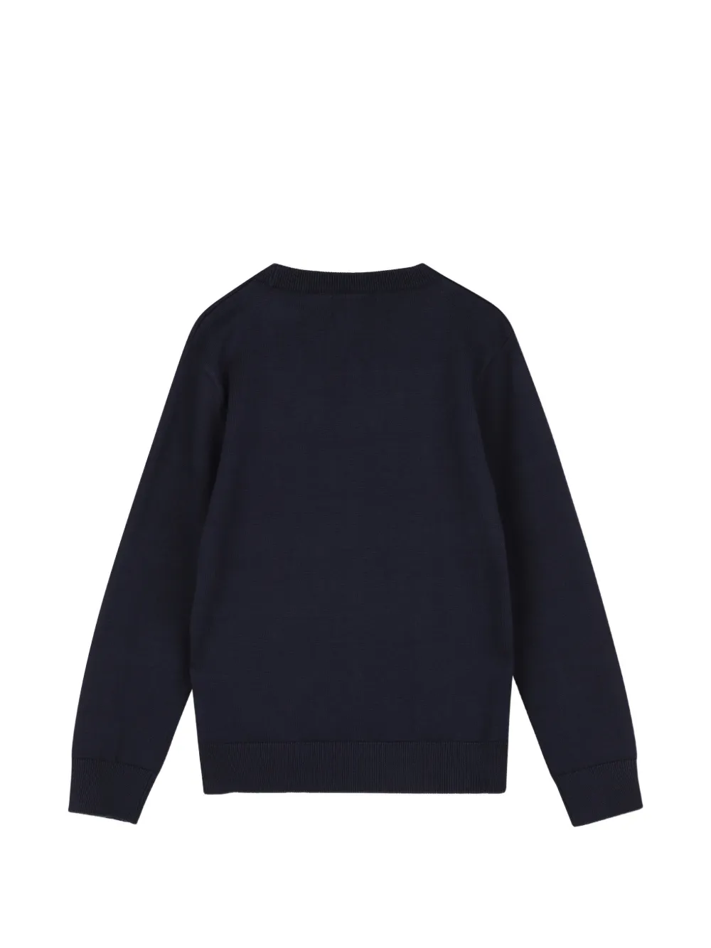 BOSS Kidswear Sweater met geborduurd logo Blauw