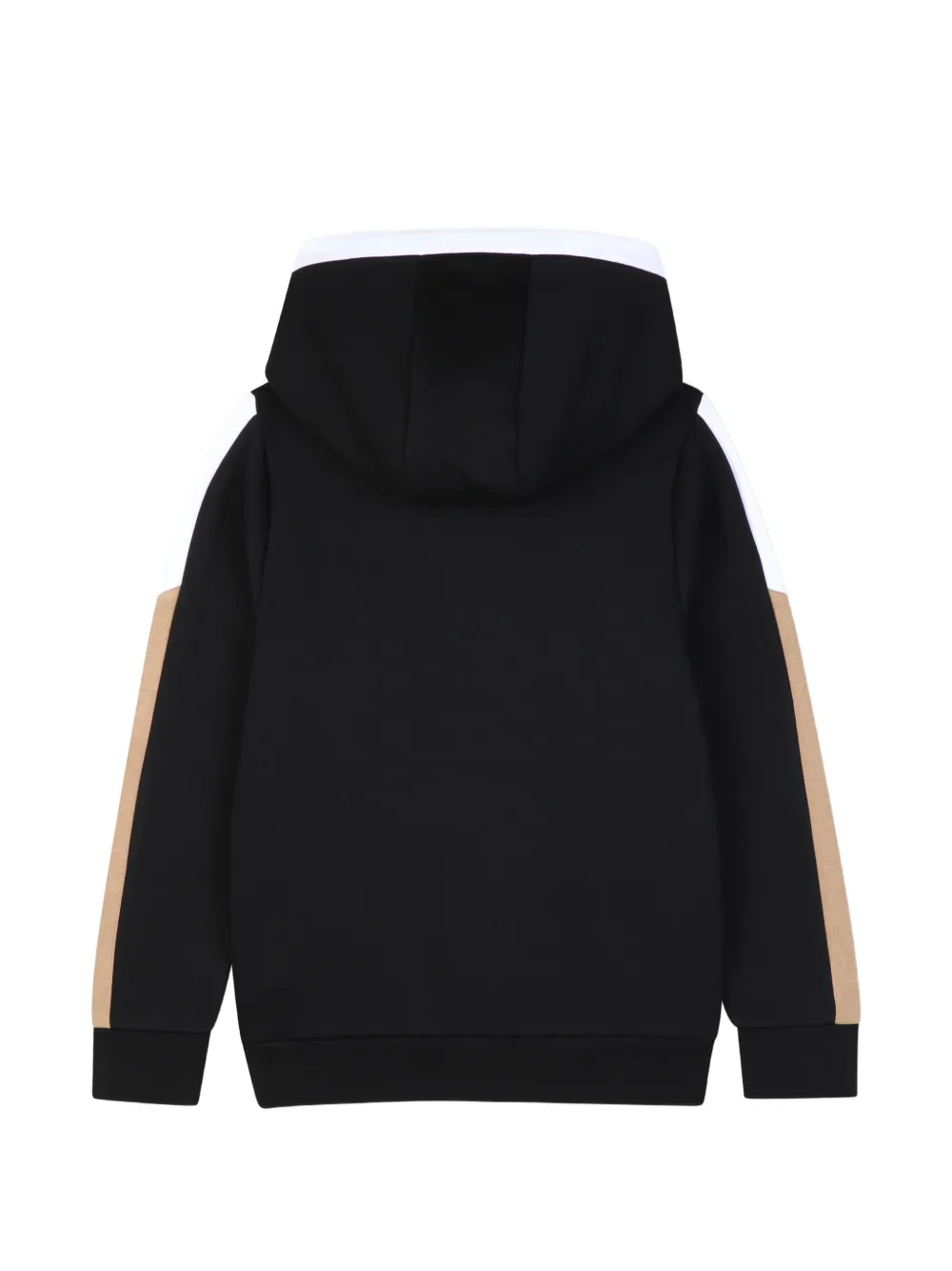 BOSS Kidswear Hoodie met logoprint en rits Zwart