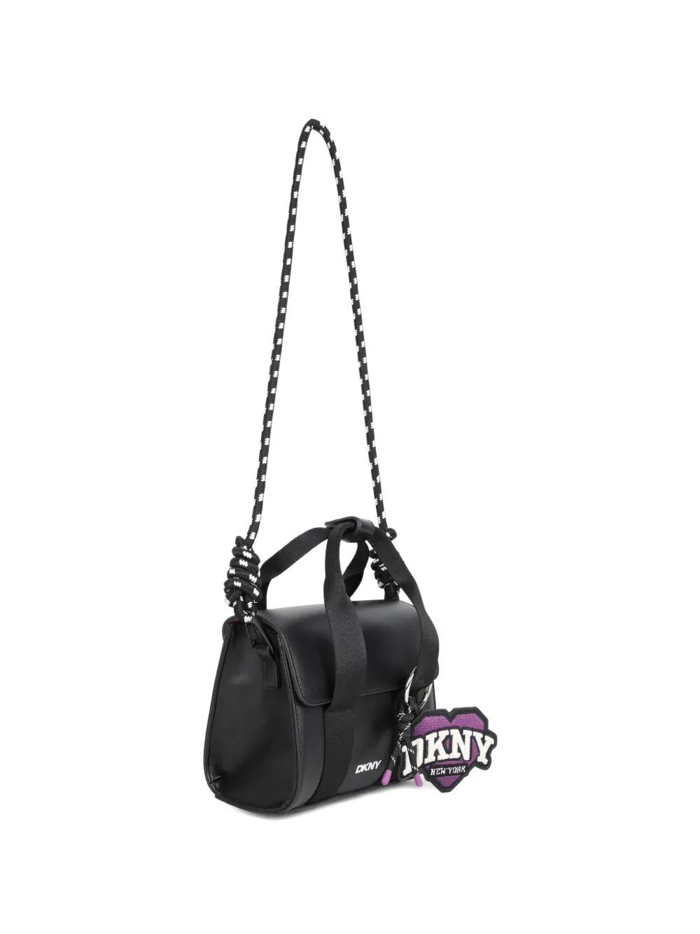 Dkny Kids Schoudertas met logo-bedel en touw Zwart