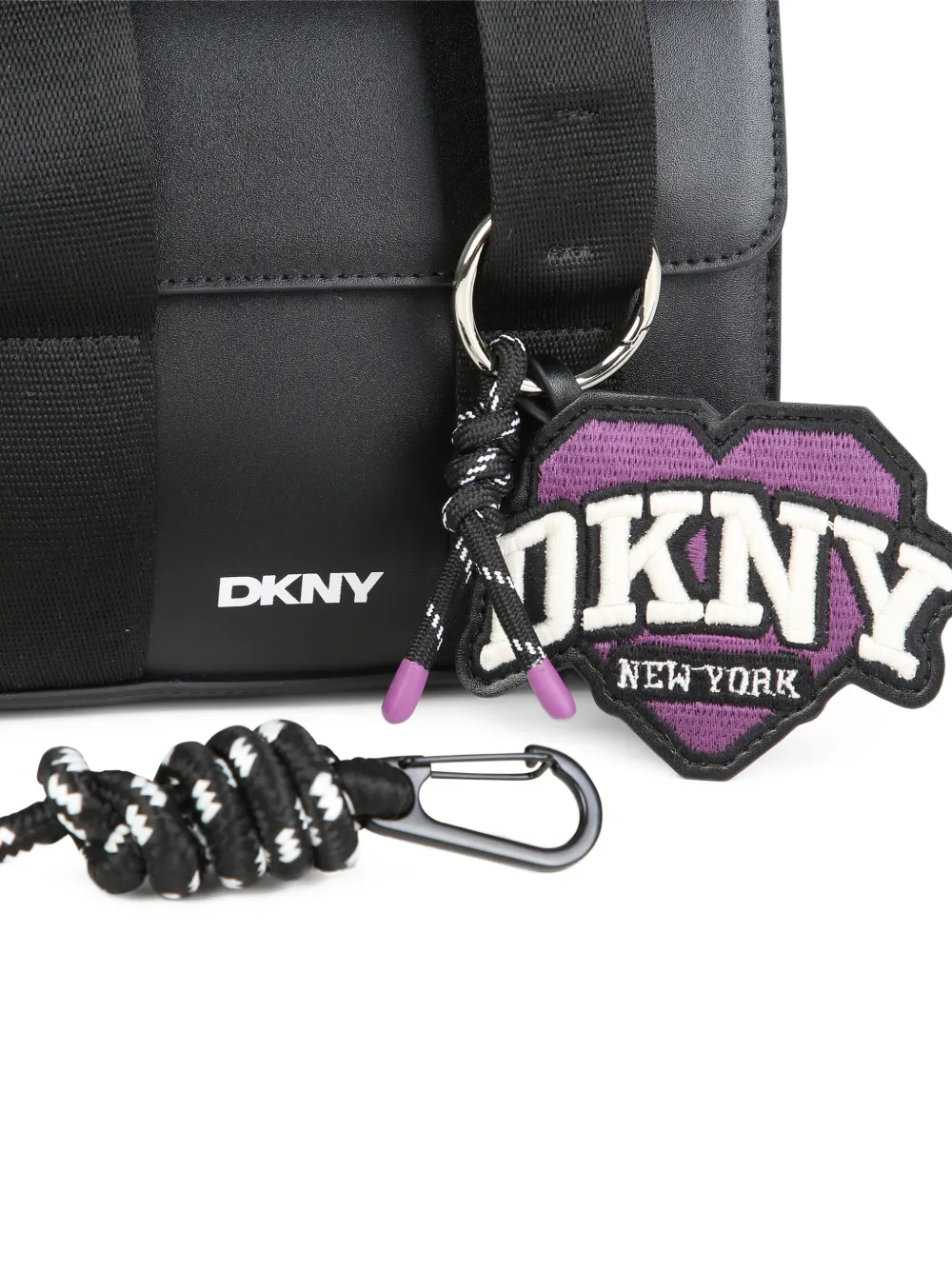 Dkny Kids Schoudertas met logo-bedel en touw Zwart