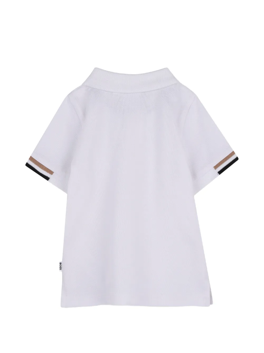 BOSS Kidswear Poloshirt met geborduurd logo Wit