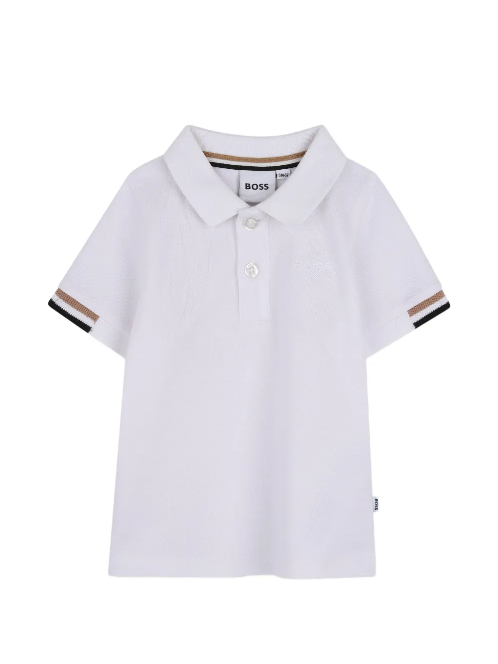 BOSS Kidswear Polo con logo ricamato - Bianco