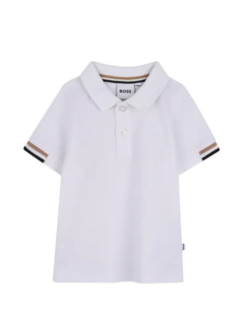 BOSS Kidswear embroidered-logo polo shirt