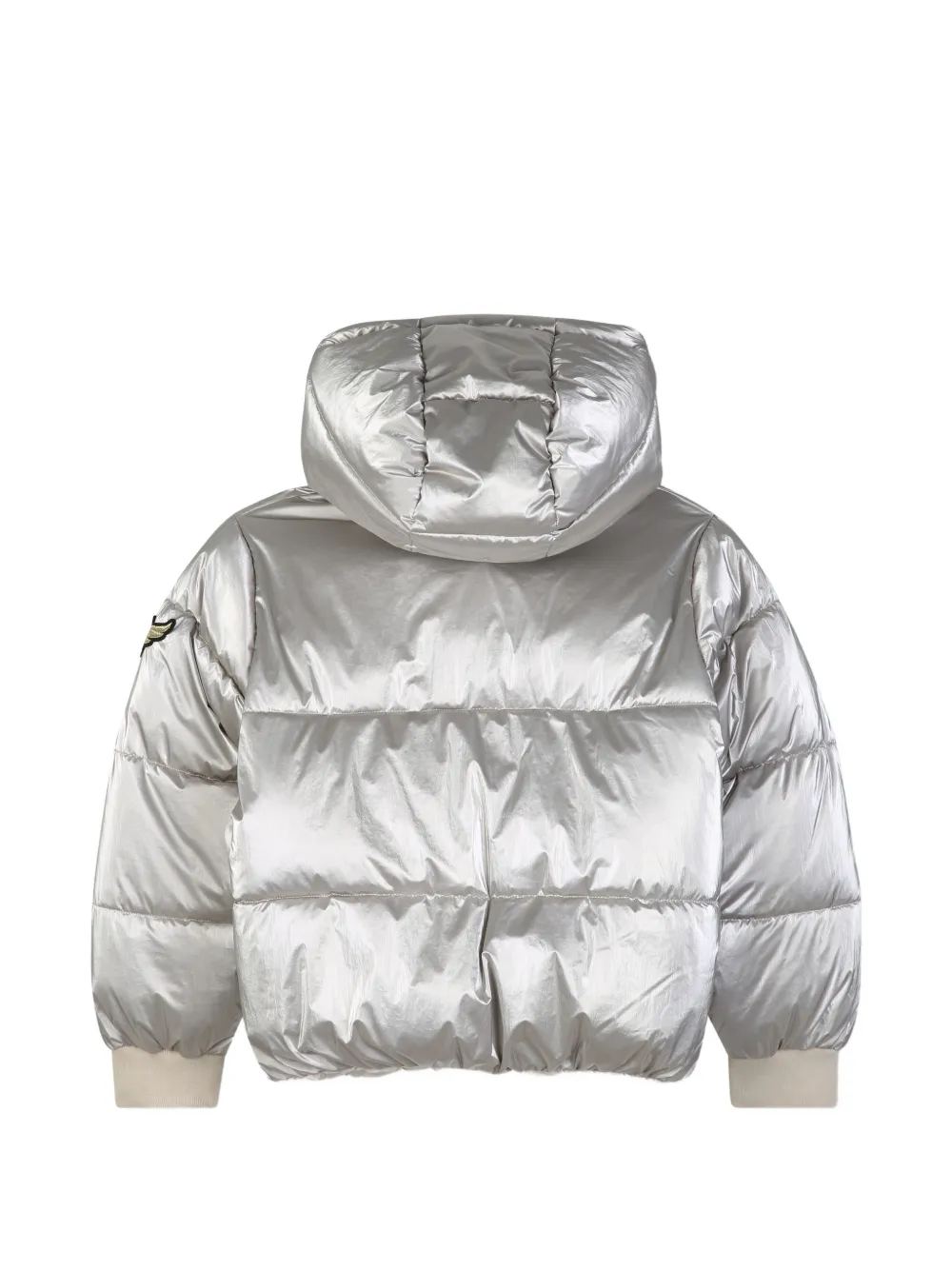 Zadig & Voltaire Kids Gewatteerd jack met logopatch Zilver