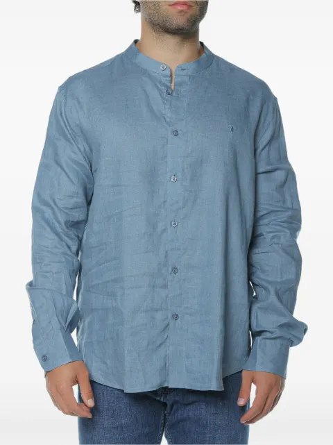 Trussardi camisa con cuello alzado