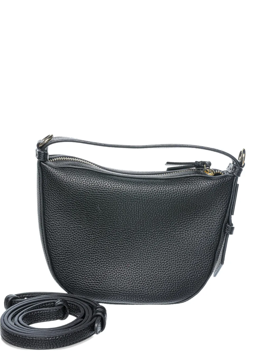 Armani Exchange pebbled-texture curved tote bag - Schwarz