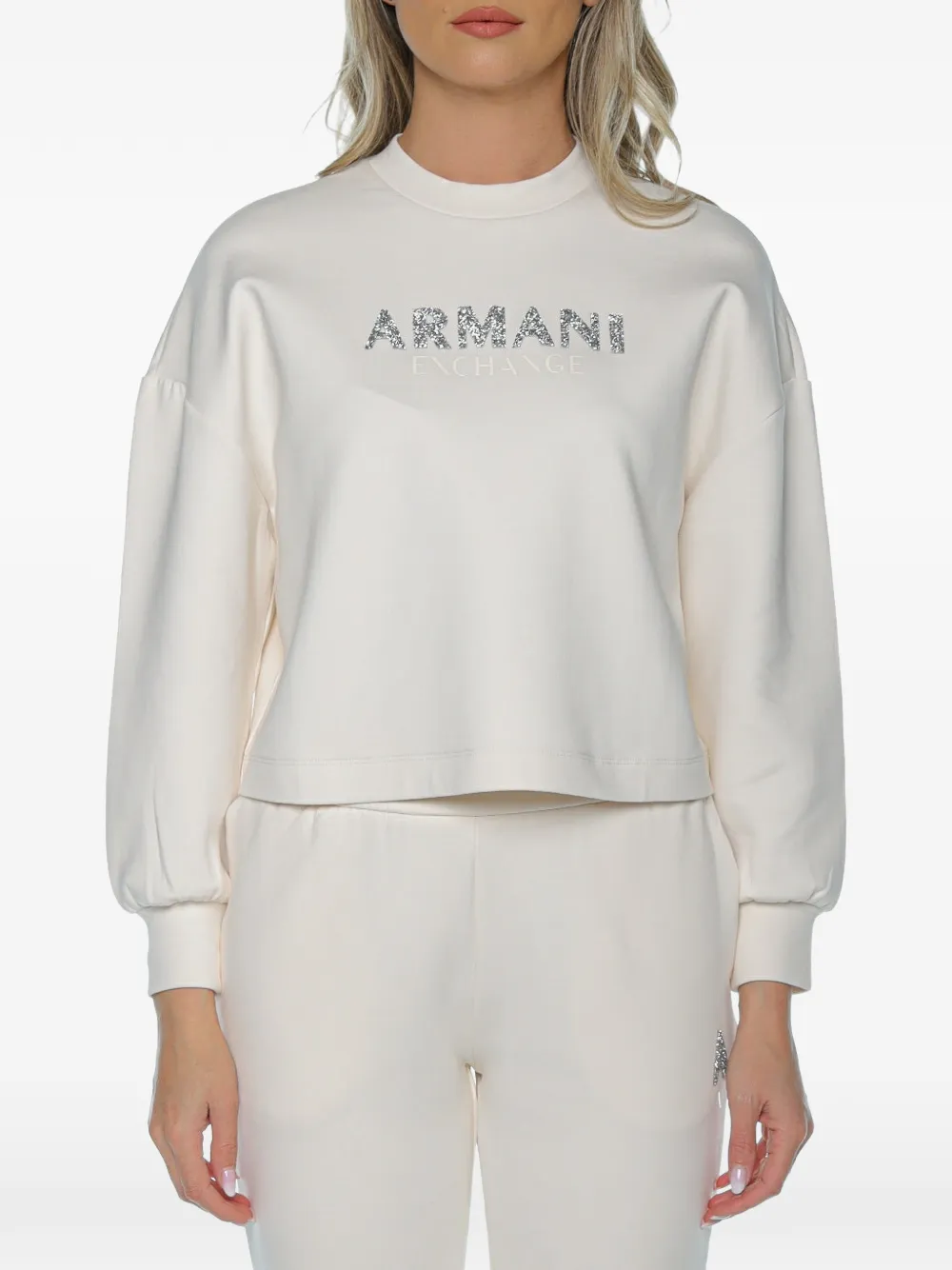 Armani Exchange logo-embellished sweatshirt - Bianco